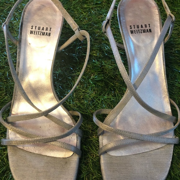 Stuart Weitzman silver dress heel - Picture 2 of 3